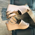 Bamboo  Nude Wedge Platform Ankle Strap Sandals, Size 10M New w/o Box Photo 7