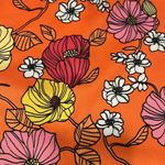 3/$25 Super cute floral elastic waist skirt! Orange Size XL Photo 1