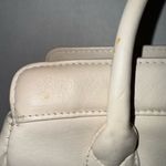 Etienne Aigner Double Handle Shoulder Strap Handbag Purse Satchel Ivory Leather Photo 4
