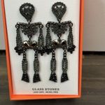 Piper Gunmetal Skeleton Rhinestone Halloween Earrings by K. - Spooky Good! Photo 1