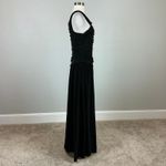 DKNY  Sparkly Knit Sleeveless Ruched Long A-Line Formal Gown Black Size 10 Photo 2