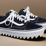 Vans Elevated 1.5" Sawtooth Women's Suede / Canvas Black Sneakers Size 10M Photo 0