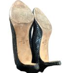 Ann Taylor  women's black patent leather snake print‎ heel size 8 Photo 5