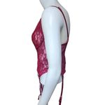 Frederick's of Hollywood  Red Floral Lace Lingerie with Garter Clips (M) Photo 2