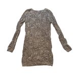 NWT, INC Coated Gold Metallic Cable Knit Crew Neck Sweater Dress or Tunic, Sz M Size M Photo 10