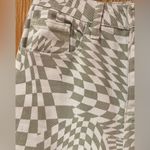 RSQ  by Tilly’s Green & Off-White Wavy Check‎ Wide Leg Denim Jeans Size 26 Photo 6