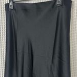 Loft  Black Satin Maxi Slip Skirt Size Medium Photo 1