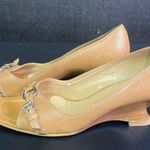 Franco Sarto Women's Tan Open Toed Wedge Heeled shoes Size 6.5 SKU 1826 Photo 0