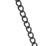 Vintage Square Marble Effect Pendant Necklace Black Chain Minimalist Estate 18" Photo 4