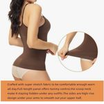 ATTLADY Women's Scoop Neck Compression Cami top Brown Size XL Photo 1