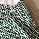 A New Day Women's High Rise Slim fit Ankle Pants Green & White Half Moon Print Size 10 Photo 4