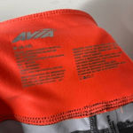 Avia  Floral Athletic Spandex Workout Biker Shorts Medium Gray Orange Tropical Photo 3