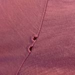 I.B. Diffusions Solid Light Purple Cotton Blend Floral Eyelet Cutout T-Shirt Photo 5