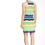 Trina Turk ROCHELLE BLUE LIME GREEN SLEEVELESS DRESS 6 Photo 2