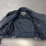 Vintage Women's Cropped Leather Biker Jacket Fits M/L First Moto Belted Black Size M Photo 1