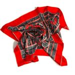 Vintage Scarf Made in Japan Burmel Original Red Photo 0