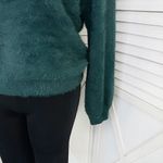 Nine West  x Cara Santana Sweater Sequin Fuzzy Teal Green XXL Pullover Photo 6