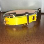 Juicy Couture  Pam & Gela Neon Yellow Buckle Bracelet w Good Heart Dangle Charm Photo 2