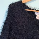 MSSP Black Eyelash Long Sleeve Sweater Large L Photo 2