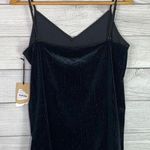 Halogen - Black/Silver Stripe Ribbed V-Neck Velvet Photo 2