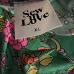 Sew In Love Smocked Pink and Green Tank Top Size XL Photo 3