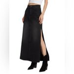 Snacks Mother 27 The Fun Dip Slice Denim Maxi Skirt Late Night Lick Faded Black Size 4 Photo 2