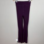Pact Pants Women Large Purple Bootcut Pull On Ribbed Knit Cotton Yoga Athleisure Photo 3