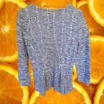 cupio  Blue and White Marled Knit Sweater Size Large‎ Photo 5