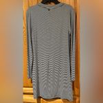 Trina Turk  Black & White Striped Long‎ Sleeve Lined T-Shirt Dress Size Small Photo 5