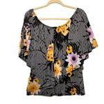Thalia Sodi Thalia‎ Sodi Womens Tops Size L Floral Ruffle Layered Off The Shoulder Photo 1