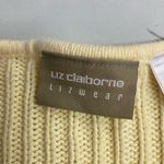 Liz Claiborne Yellow Cable Knit Women’s Sweater Size Large Photo 3