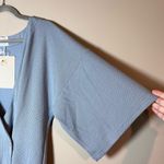 Sabo Skirt SABO Wyatt Ribbed Knit Relaxed Wrap Top Blue Photo 2