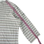 SAINT JAMES Striped Sleeve T Shirt Women Beige White Casual Breton Top Large Tan Photo 4