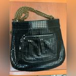 Lauren Merkin  Embossed Glossy Black Patten Leather Chain Strap Bag Photo 2