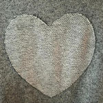One Clothing  grey heart pullover sweatshirt Photo 2