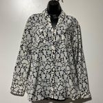 Talbots  Novelty Heart Print Valentines Day Button Down Portofino Shirt Sz Large Photo 2