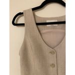 Aritzia Wilfred Button Down Vest Top Sleeveless Oatmeal Tan Neutral EUC Wool 0 Photo 1