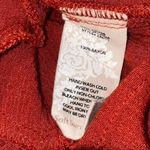 Soft Surroundings  Size XS Burnt Orange Long Sleeve Ruffle Hem Button Front Shirt Photo 4