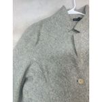 Eileen Fisher  High Collar One Button Lambs Wool Cashmere Jacket Size Medium Gray Photo 7