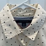 Tommy Hilfiger Cream Polka Dot Roll Tab Shirt Photo 1