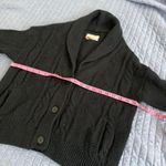 Anthropologie Pilcro Cable Knit cardigan shawl neckline acrylic blend black Photo 7