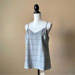 Banana Republic  | Heather Gray Windowpane Plaid Tank Top Sz S Photo 2