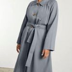 Everlane The Gathered Drape Trench Coat in Grey Small Photo 2