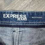 EXPRESS Distressed Bleach Splatter Baggy Straight Leg Boyfriend Jeans Blue 2 Photo 6