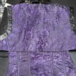 NWT Charmian Corset Jacket Belt Bag Set Royal Purple Lace Size Medium Photo 5