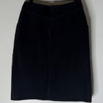 Banana Republic vintage deadstock  Factory Gray Velvet Knee Length Skirt Size 4 Photo 0