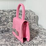 Pink Single Handle Mini Patent Handbag Rhinestone Bow Photo 2