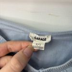 Garage  Baby Blue Babydoll Puff Sleeve Cropped Blouse Top Photo 3