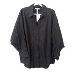 Apiece Apart NWT NEW  Kaarina Dolman Oversized Button Down Black Large Photo 1