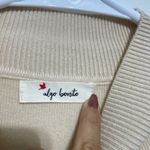 Algo Bonito Beige Mock Neck Sweater | Minimalist Style | Size S(A190) Photo 3